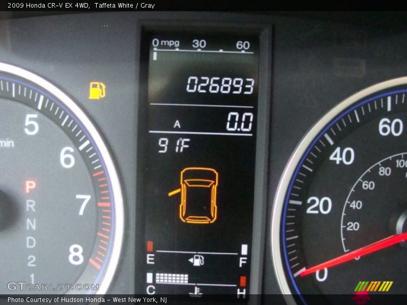Taffeta White / Gray 2009 Honda CR-V EX 4WD