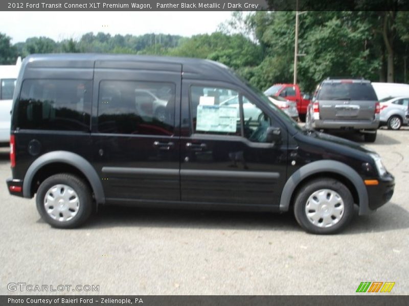 Panther Black Metallic / Dark Grey 2012 Ford Transit Connect XLT Premium Wagon