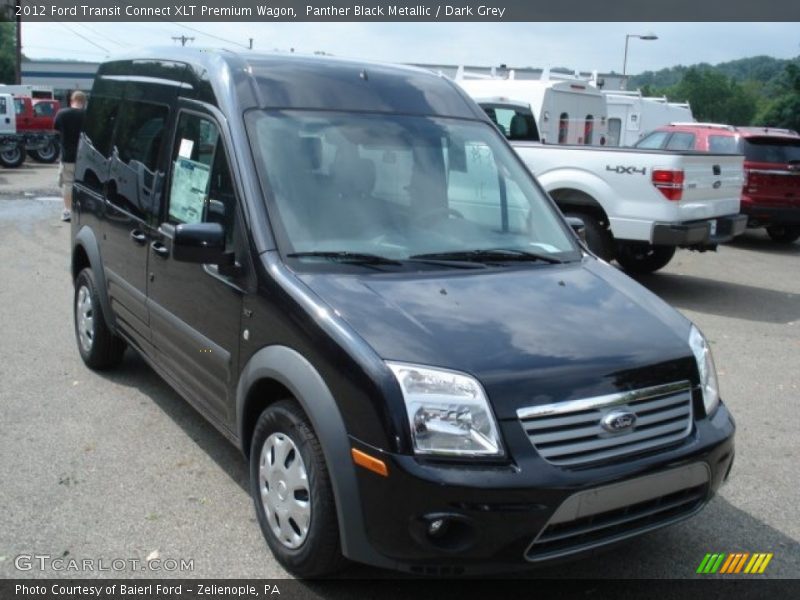 Panther Black Metallic / Dark Grey 2012 Ford Transit Connect XLT Premium Wagon