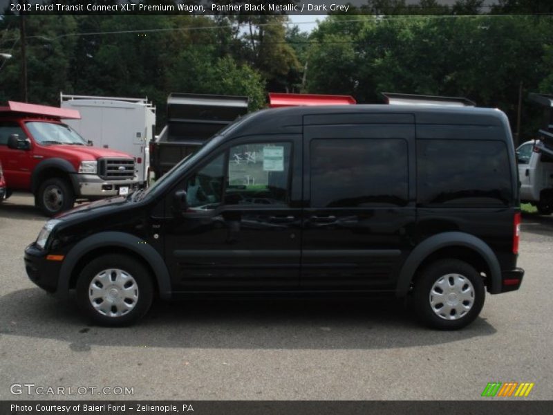 Panther Black Metallic / Dark Grey 2012 Ford Transit Connect XLT Premium Wagon