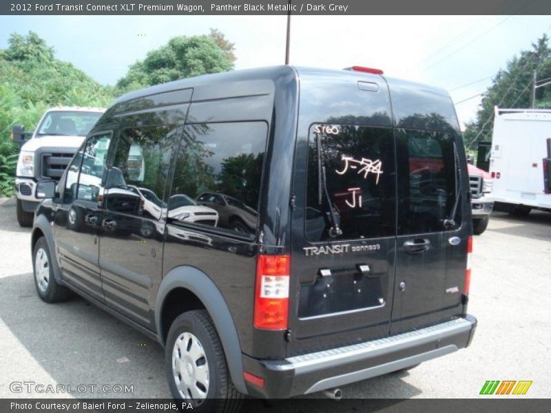 Panther Black Metallic / Dark Grey 2012 Ford Transit Connect XLT Premium Wagon