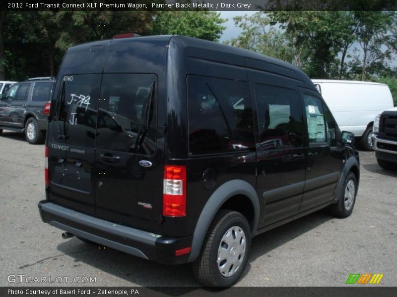 Panther Black Metallic / Dark Grey 2012 Ford Transit Connect XLT Premium Wagon