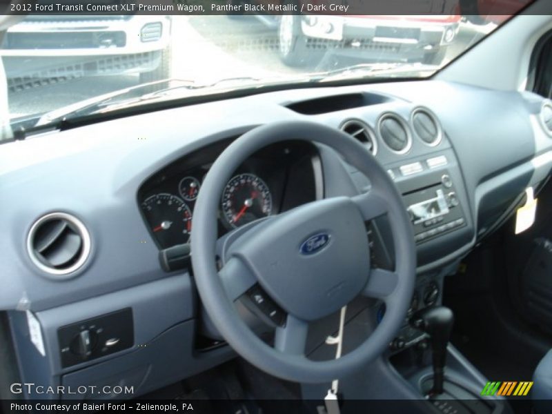 Panther Black Metallic / Dark Grey 2012 Ford Transit Connect XLT Premium Wagon
