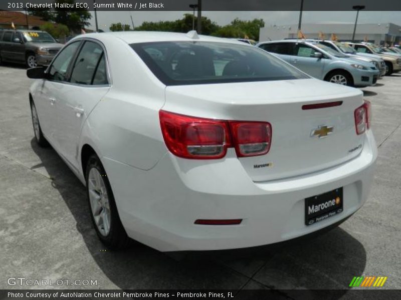 Summit White / Jet Black 2013 Chevrolet Malibu ECO