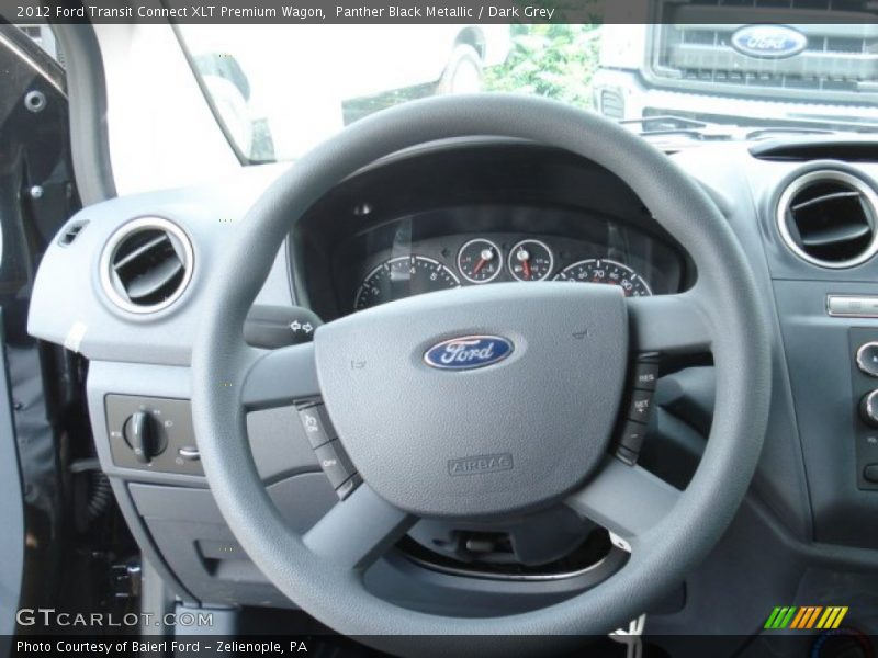 Panther Black Metallic / Dark Grey 2012 Ford Transit Connect XLT Premium Wagon