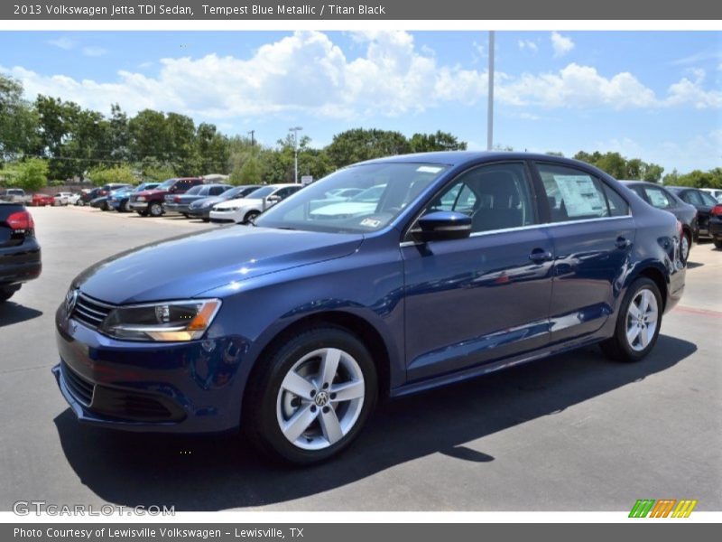 Tempest Blue Metallic / Titan Black 2013 Volkswagen Jetta TDI Sedan
