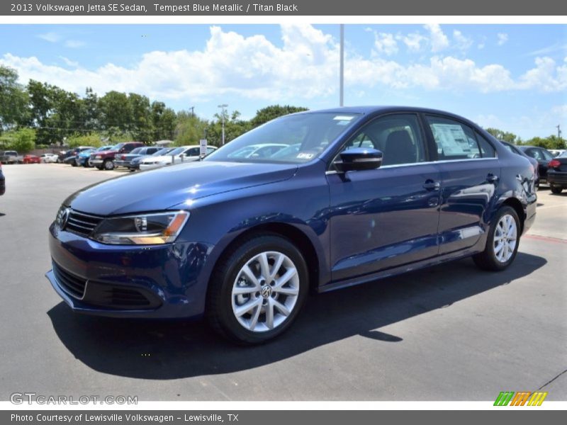 Tempest Blue Metallic / Titan Black 2013 Volkswagen Jetta SE Sedan