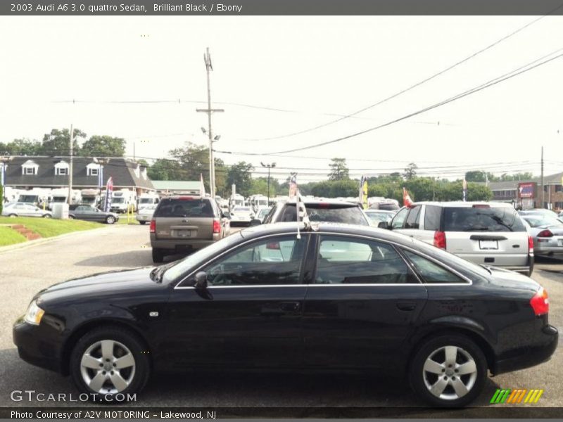 Brilliant Black / Ebony 2003 Audi A6 3.0 quattro Sedan