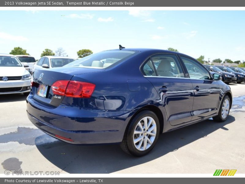 Tempest Blue Metallic / Cornsilk Beige 2013 Volkswagen Jetta SE Sedan