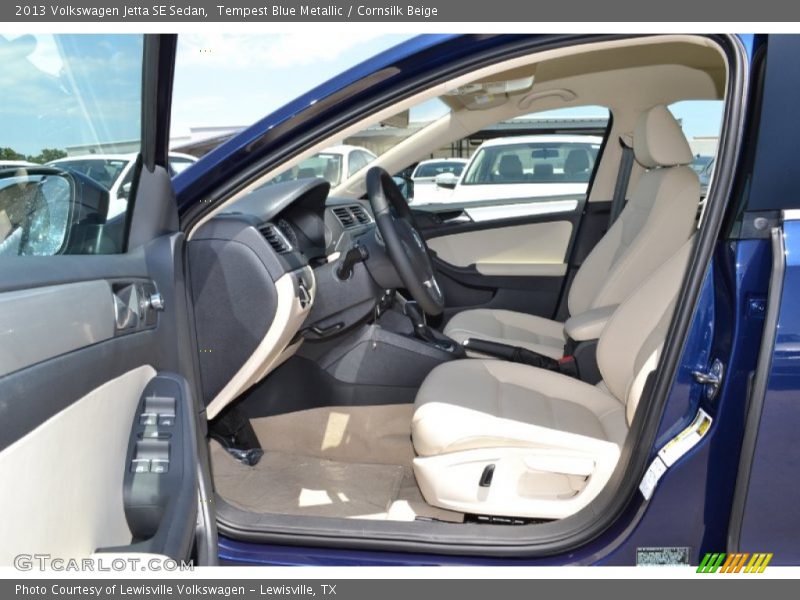 Tempest Blue Metallic / Cornsilk Beige 2013 Volkswagen Jetta SE Sedan