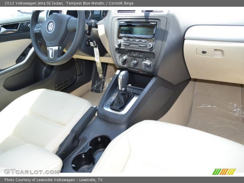Tempest Blue Metallic / Cornsilk Beige 2013 Volkswagen Jetta SE Sedan