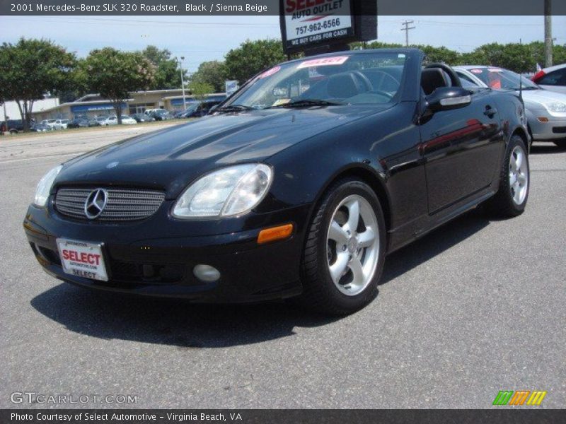 Black / Sienna Beige 2001 Mercedes-Benz SLK 320 Roadster