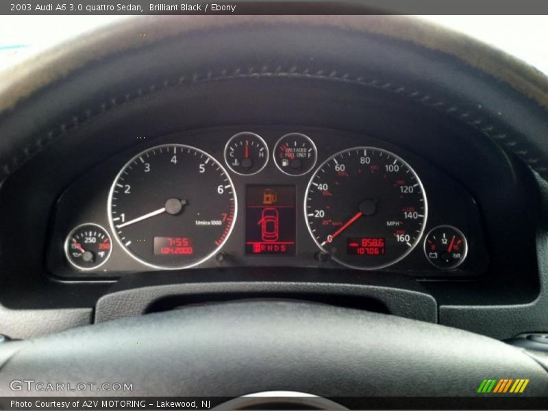 Brilliant Black / Ebony 2003 Audi A6 3.0 quattro Sedan