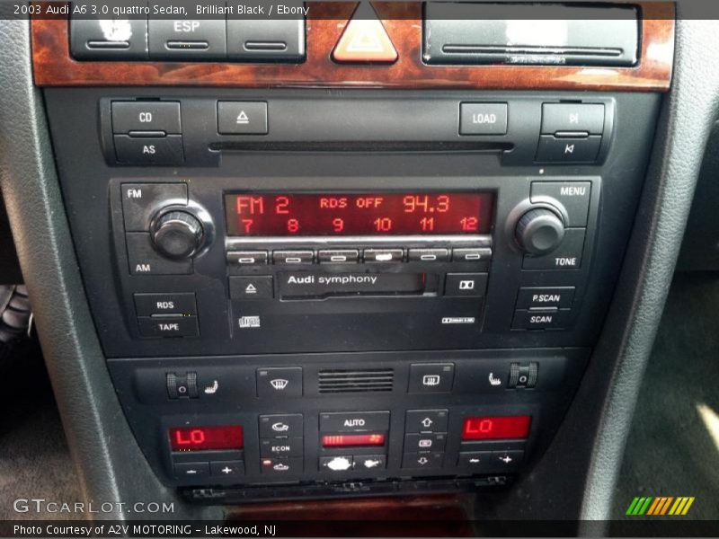 Brilliant Black / Ebony 2003 Audi A6 3.0 quattro Sedan