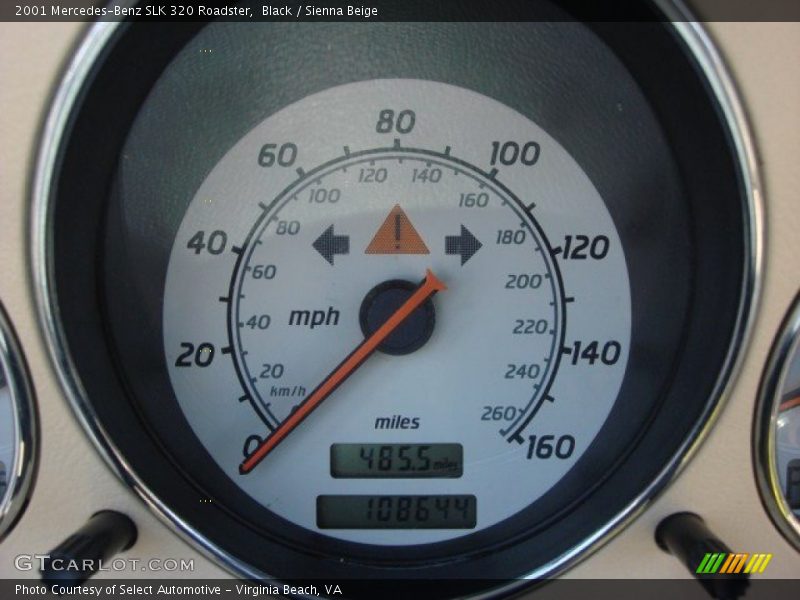 Black / Sienna Beige 2001 Mercedes-Benz SLK 320 Roadster