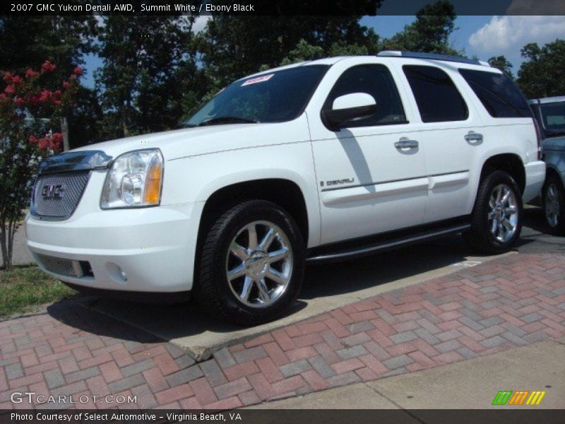 Summit White / Ebony Black 2007 GMC Yukon Denali AWD