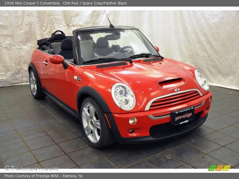 Chili Red / Space Gray/Panther Black 2006 Mini Cooper S Convertible