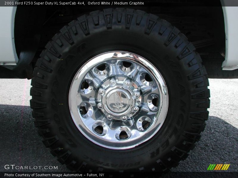 Oxford White / Medium Graphite 2001 Ford F250 Super Duty XL SuperCab 4x4