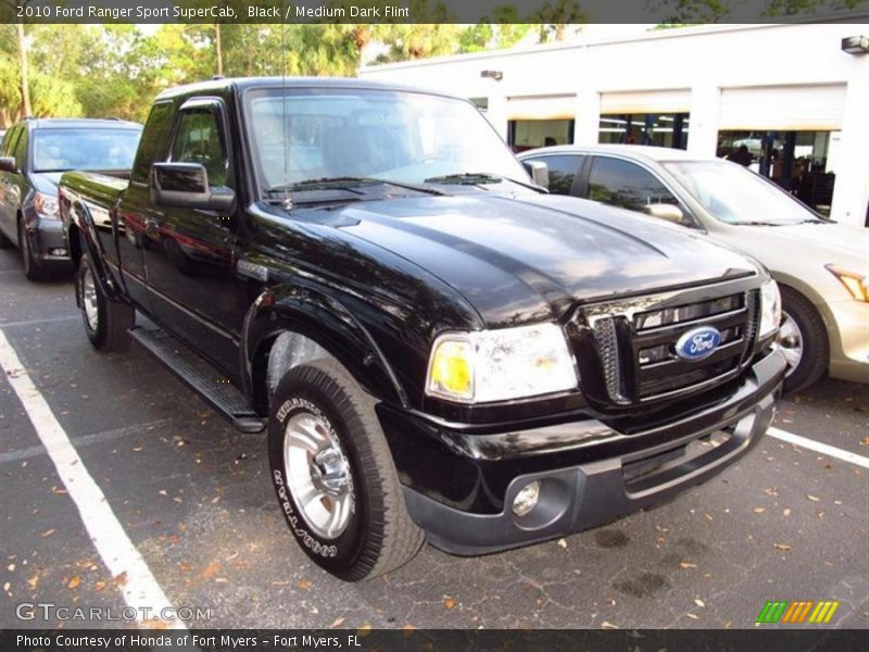 Black / Medium Dark Flint 2010 Ford Ranger Sport SuperCab