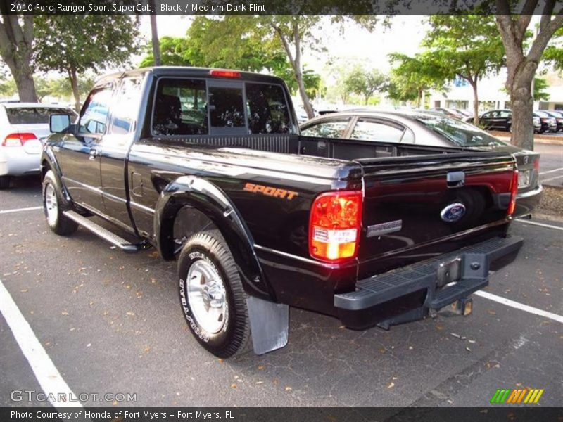 Black / Medium Dark Flint 2010 Ford Ranger Sport SuperCab