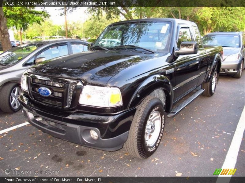 Black / Medium Dark Flint 2010 Ford Ranger Sport SuperCab