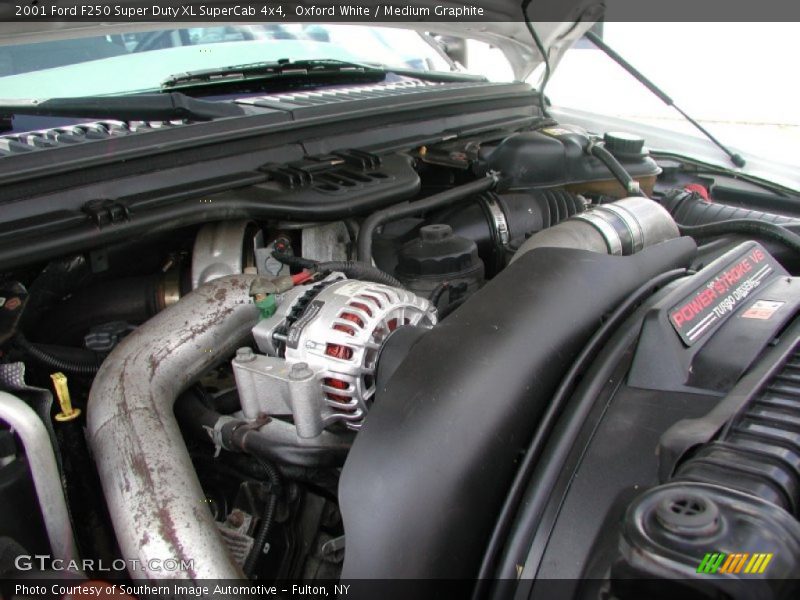 Oxford White / Medium Graphite 2001 Ford F250 Super Duty XL SuperCab 4x4