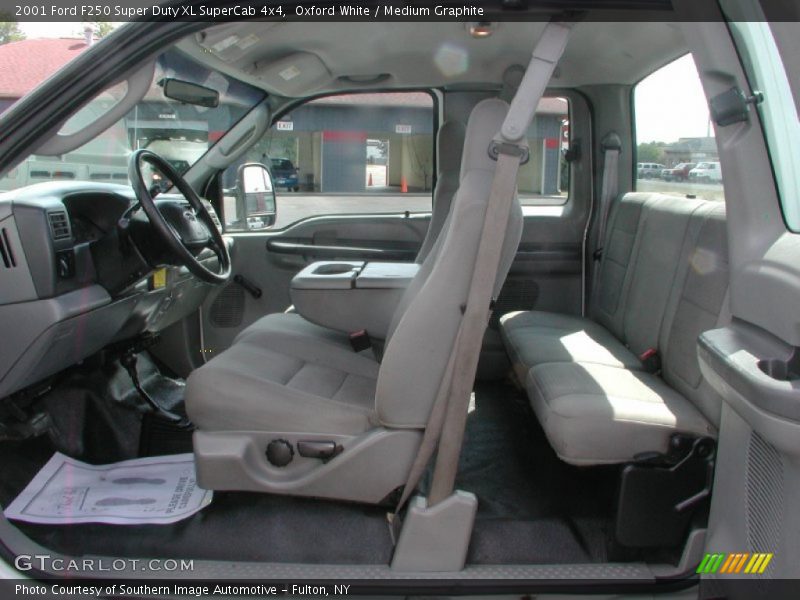 Oxford White / Medium Graphite 2001 Ford F250 Super Duty XL SuperCab 4x4