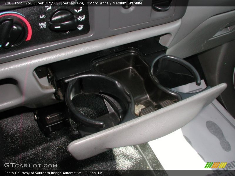 Oxford White / Medium Graphite 2001 Ford F250 Super Duty XL SuperCab 4x4