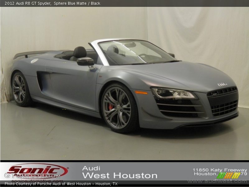 Sphere Blue Matte / Black 2012 Audi R8 GT Spyder