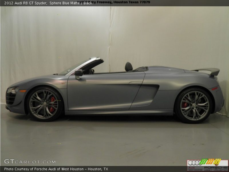 Sphere Blue Matte / Black 2012 Audi R8 GT Spyder