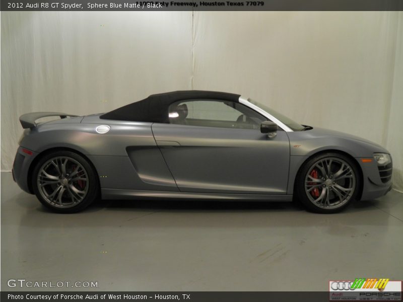 Sphere Blue Matte / Black 2012 Audi R8 GT Spyder