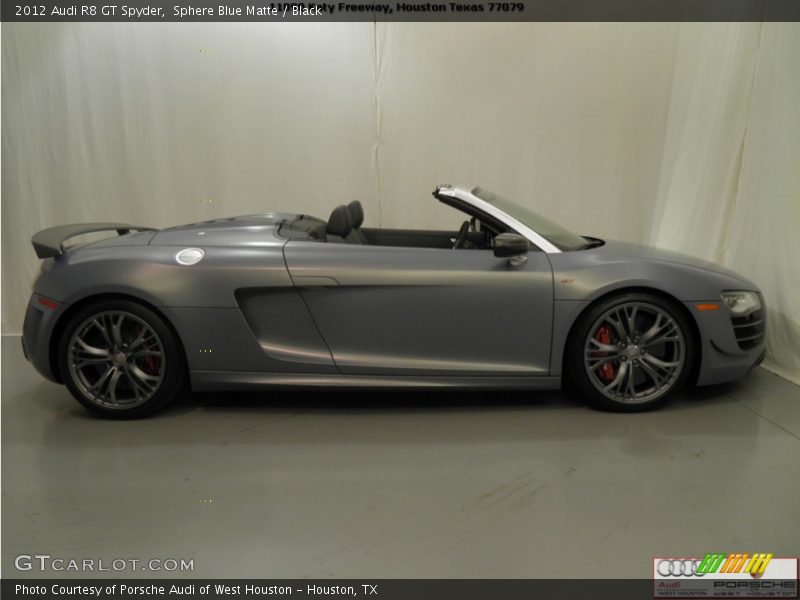 Sphere Blue Matte / Black 2012 Audi R8 GT Spyder
