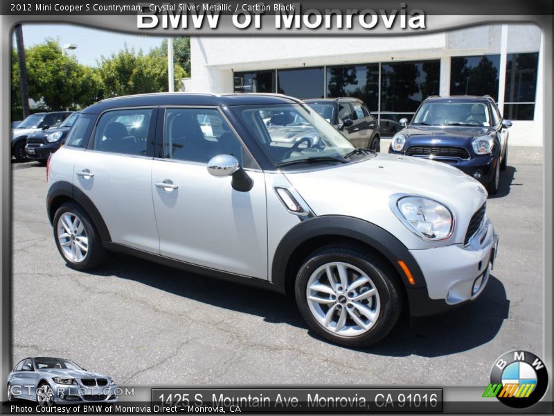 Crystal Silver Metallic / Carbon Black 2012 Mini Cooper S Countryman
