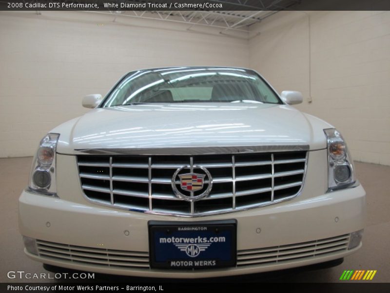 White Diamond Tricoat / Cashmere/Cocoa 2008 Cadillac DTS Performance