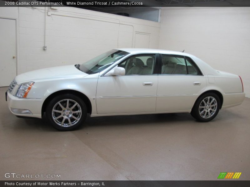 White Diamond Tricoat / Cashmere/Cocoa 2008 Cadillac DTS Performance