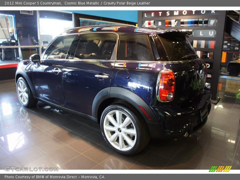 Cosmic Blue Metallic / Gravity Polar Beige Leather 2012 Mini Cooper S Countryman