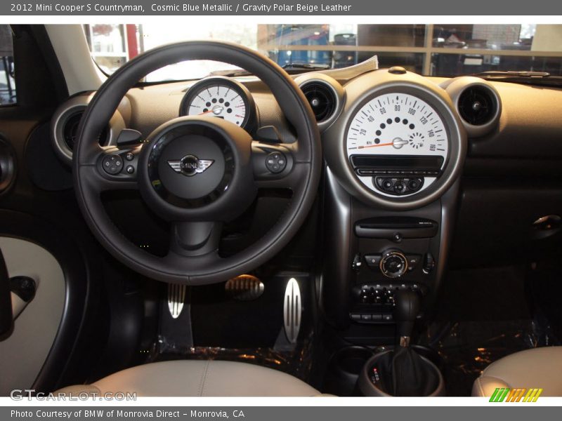 Cosmic Blue Metallic / Gravity Polar Beige Leather 2012 Mini Cooper S Countryman