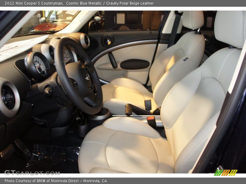 Cosmic Blue Metallic / Gravity Polar Beige Leather 2012 Mini Cooper S Countryman