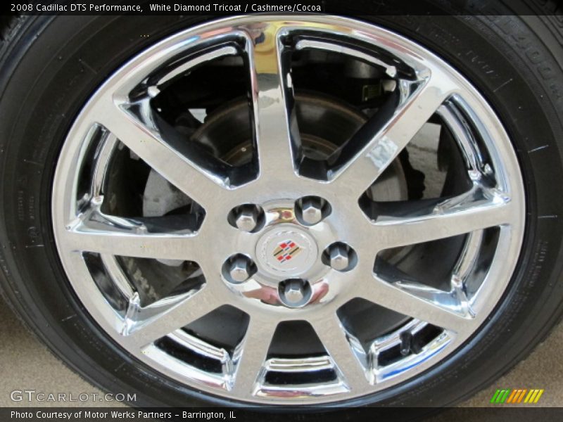 White Diamond Tricoat / Cashmere/Cocoa 2008 Cadillac DTS Performance