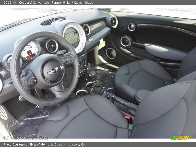 Pepper White / Carbon Black 2012 Mini Cooper S Convertible