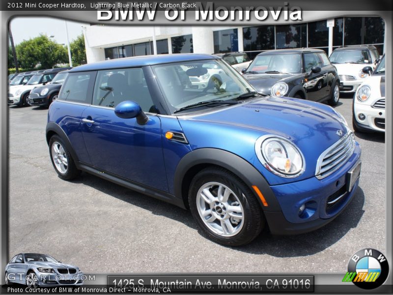 Lightning Blue Metallic / Carbon Black 2012 Mini Cooper Hardtop