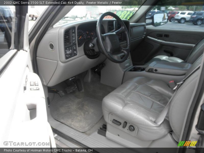 Pewter Metallic / Pewter 2002 GMC Sierra 3500 SLT Extended Cab 4x4 Dually