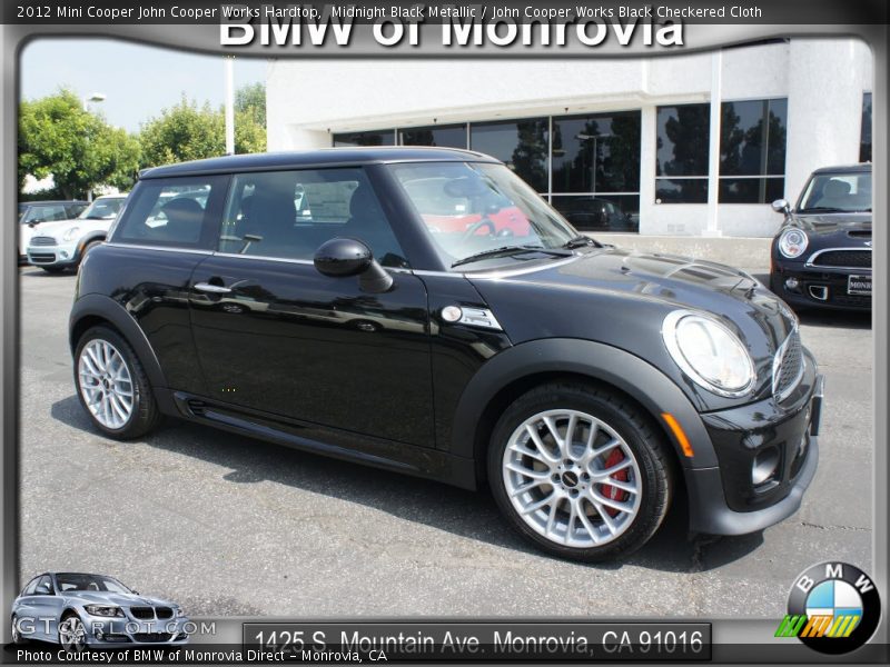 Midnight Black Metallic / John Cooper Works Black Checkered Cloth 2012 Mini Cooper John Cooper Works Hardtop