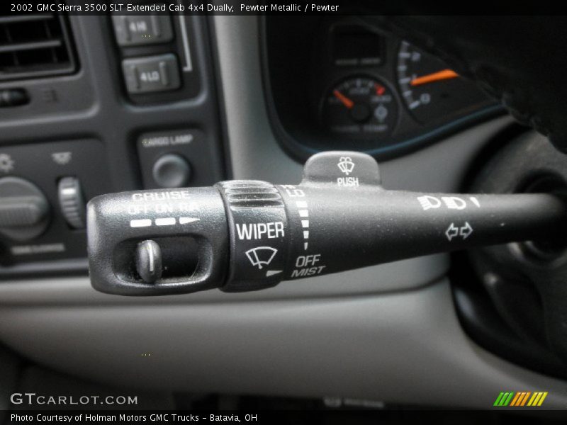 Pewter Metallic / Pewter 2002 GMC Sierra 3500 SLT Extended Cab 4x4 Dually