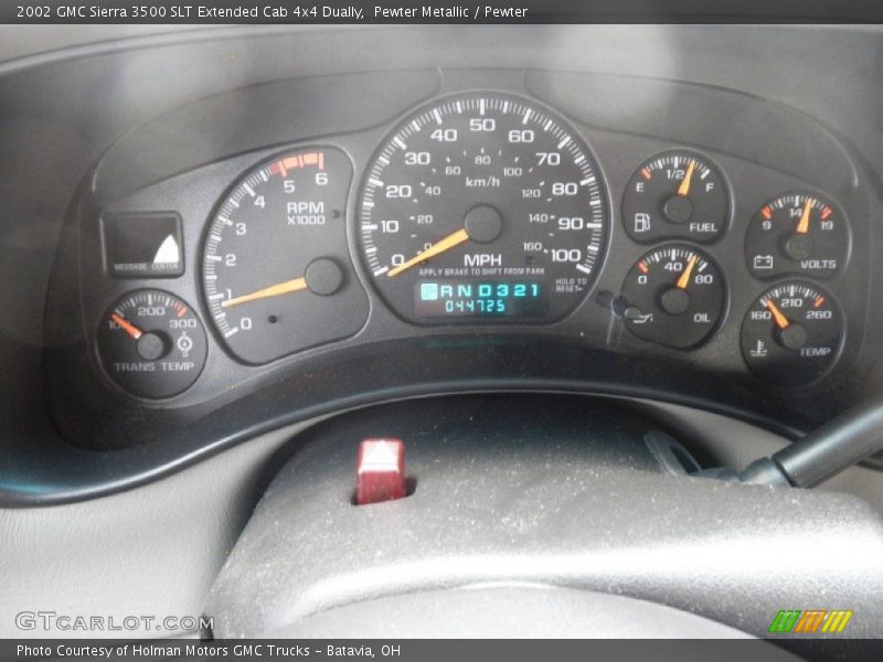 Pewter Metallic / Pewter 2002 GMC Sierra 3500 SLT Extended Cab 4x4 Dually
