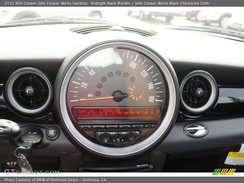 Midnight Black Metallic / John Cooper Works Black Checkered Cloth 2012 Mini Cooper John Cooper Works Hardtop