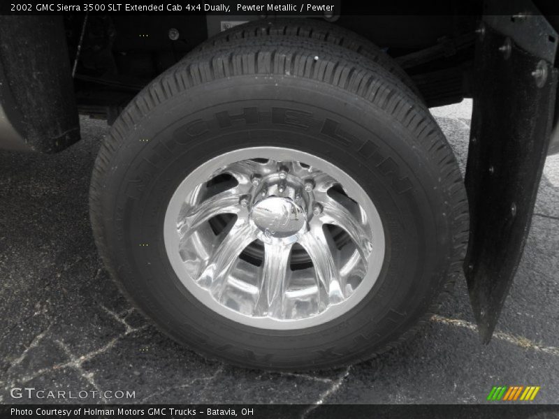 Pewter Metallic / Pewter 2002 GMC Sierra 3500 SLT Extended Cab 4x4 Dually