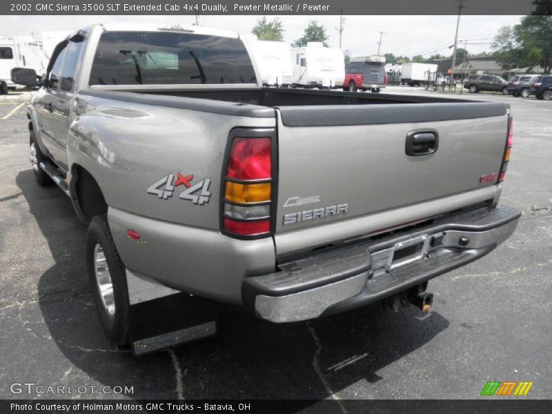 Pewter Metallic / Pewter 2002 GMC Sierra 3500 SLT Extended Cab 4x4 Dually