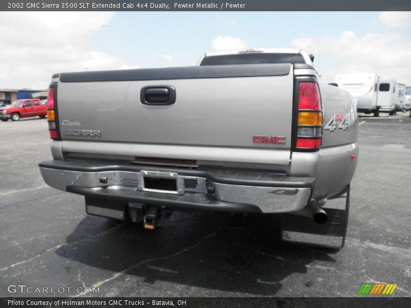 Pewter Metallic / Pewter 2002 GMC Sierra 3500 SLT Extended Cab 4x4 Dually
