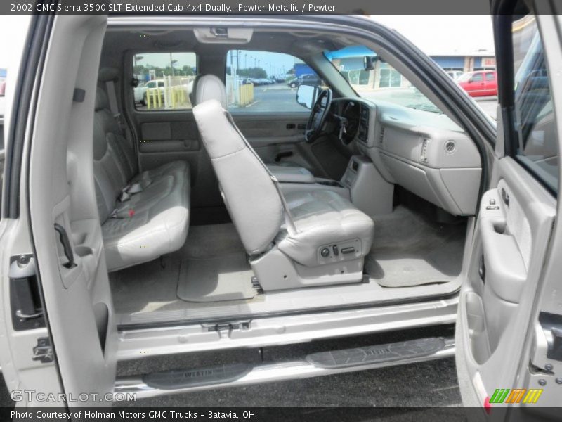 Pewter Metallic / Pewter 2002 GMC Sierra 3500 SLT Extended Cab 4x4 Dually